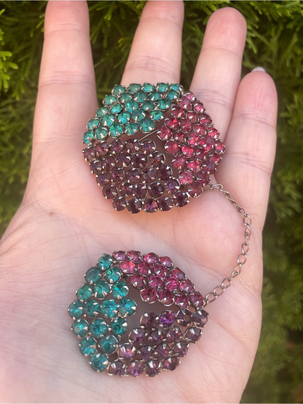 Unique Vintage Double Brooch